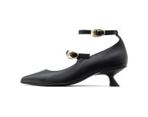 Γόβες Paola Ferri LEATHER MARY JANE MID HEEL PUMPS WOMEN