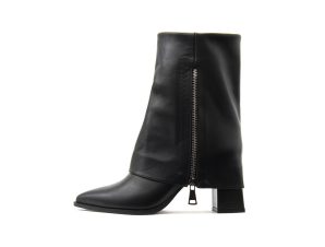 Μποτάκια/Low boots Fardoulis LEATHER MID HEEL ANKLE BOOTS WOMEN